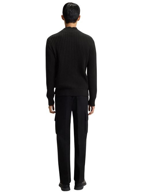 Cardigan a coste con zip Boss Red | 50546980001